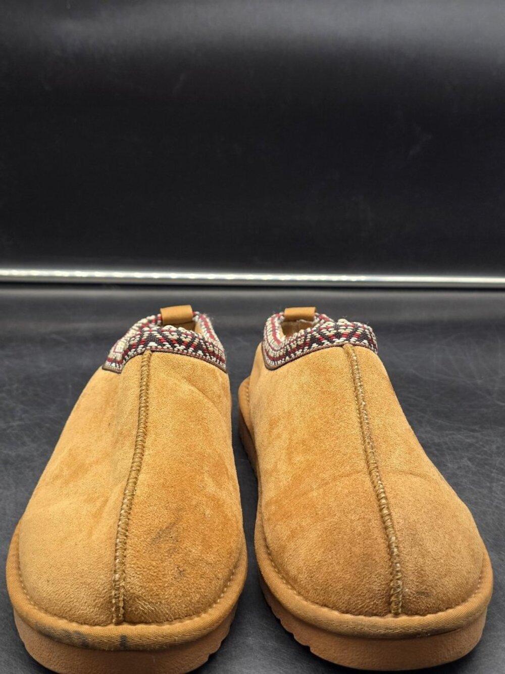 Soda Slippers Shoes Womens Size 10 Brown Faux Suede Fuzzy Lined Clog Stains - Picture 2 of 10